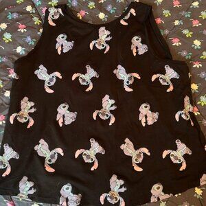 Disney Stitch Black Tank Top, LG
